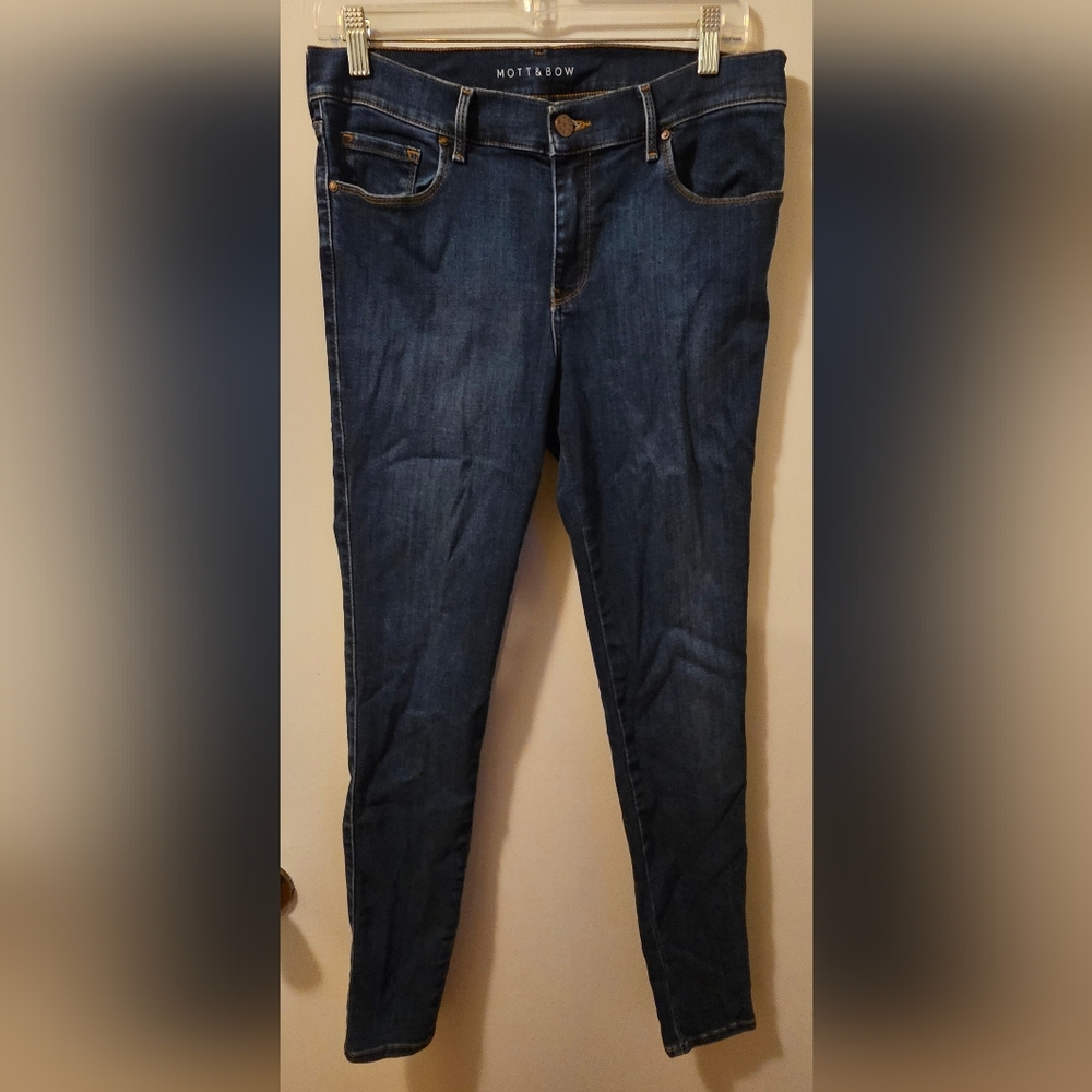 Mott And‎ Bow Mid Rise Skinny Jeans Blue Women's Size 30x30